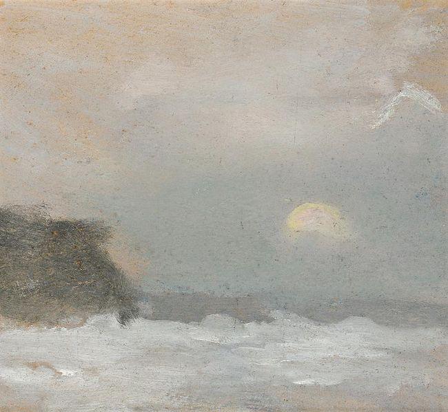 Clarice Beckett Moonrise, Beaumaris oil painting image